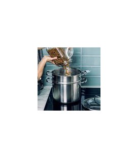 Kookpot met pasta inzet 24 cm 6.0 liter