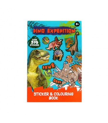 DINO EXPEDITION KLEUR EN STICKERBOEK