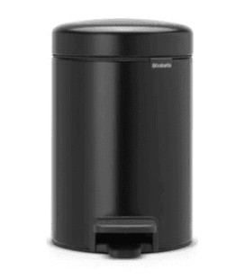 Brabantia pedalette 3 liter Matt Black pedaalemmer