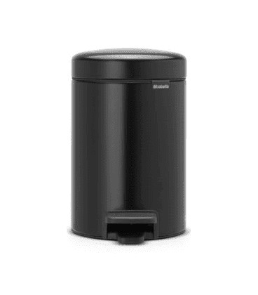 Brabantia pedalette 3 liter Matt Black pedaalemmer