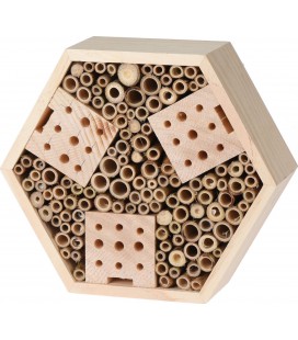 Insectenhotel 22,5 x 20 x 7,5 cm hout naturel