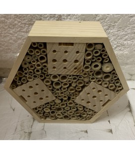 Insectenhotel 22,5 x 20 x 7,5 cm hout naturel