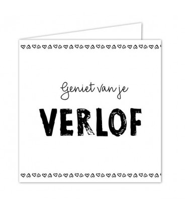 Wenskaarten met envelop "Verlof"  verlof