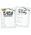 Voorspellingskaarten babyshower invulkaarten kleur / 10 kaarten