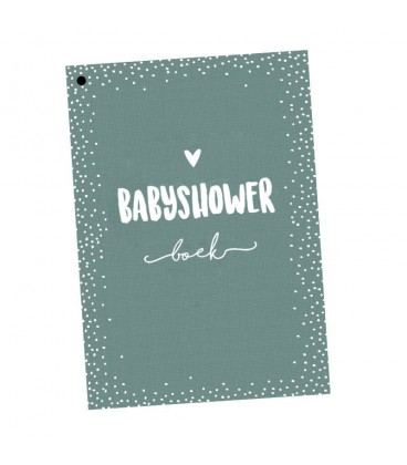 Babyshowerboek invulkaarten 10 pers. - Groen