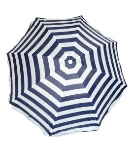 Strandparasol 180cm blauw/wit. UV bescherming