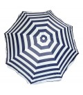 Strandparasol 180cm blauw/wit. UV bescherming