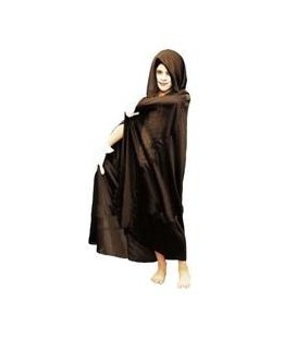 Hooded cape zwarte halloween cape