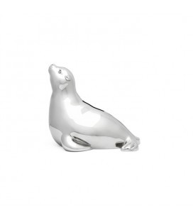 Spaarpot Zeehond, zilver kleur