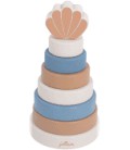 naamkado houten stapeltoren shell blue Jollein