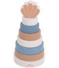 naamkado houten stapeltoren shell blue Jollein