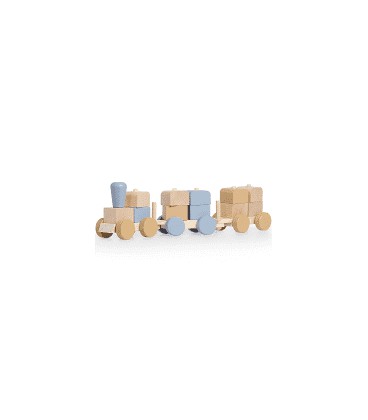 houten blokkentrein speelgoed met naam