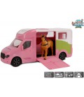 Kids Globe Die Cast Paardentruck roze 20 cm met L+G