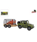 Dinoworld DIY 4x4 auto met dinotrailer en dino 33cm