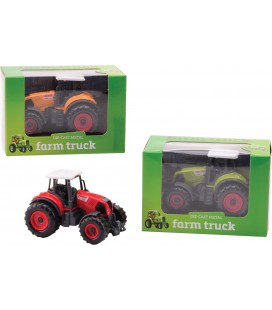 Farm Masters Die-Cast tractor pull-back 3 assort