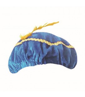 pieten pet blauw pieten baret  blauw met veer