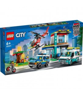 LEGO 60371 CITY HOOFDKWARTIER VAN HULPDIENSTVOERTUIGEN