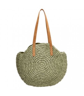 Pe-florence straw shopper - 029 olijfgroen only web