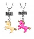 Vriendschapsketting - Eenhoorn - Unicorn - Best Friends - Roze/Geel