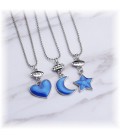 Vriendschapsketting - Best Friends Forever - Maan, Hart & Ster - Blauw