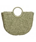 Pe-florence straw strandtas - 029 olijfgroen