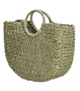 Pe-florence straw strandtas - 029 olijfgroen