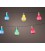 Lumineo LED Solar stringlights Kunststof 10 lampen multikleur Lengte 450cm. Brandt tot 6 uren.