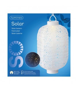 LED Solar lantaarn Ø20-H30cm nylon heeft 6 branduren en schakelaar