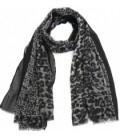 sjaal Glitter Leopard 180x90cm Grey