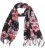 sjaal Flowers-Tassels 180x70cm Black