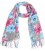 Sjaal Flowers-Tassels 180x70cm Grey