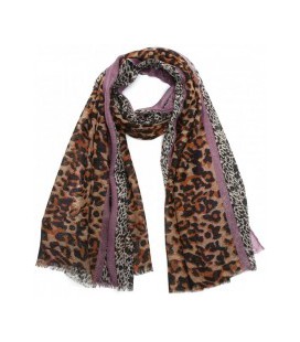 Sjaal Glitter Leopard 180x90cm Purple