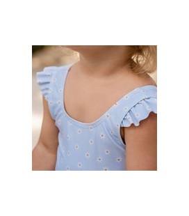 Badpak ruches Daisies Blue - 62/68