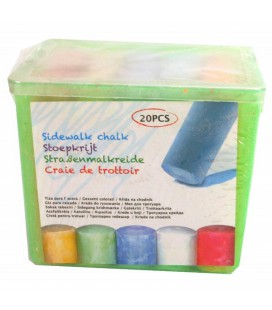 Stoepkrijt in emmer Toi-Toys: 12 stuks (61034A)