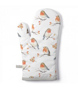 Ambiente Ovenwant Robin Family 18x30cm- Buitenstof: 100% katoen - Vulling: 100% polyester - Voering: 100% polypropyleen