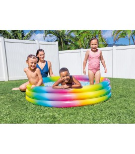 Intex zwembad Rainbow Ombre 3-ring 147x33cm