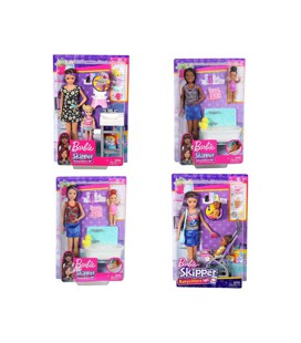 BARBIE FAMILY BABYSITTERS SPEELSET ASST