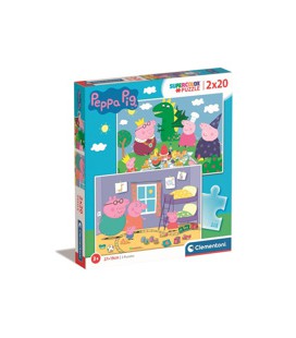 Clementoni peppa pig puzzel 2 x 20 stukjes