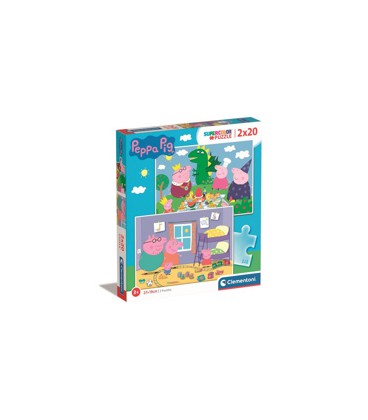 Clementoni peppa pig puzzel 2 x 20 stukjes