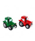 Spaarpot aardewerk tractor groen/rood ass