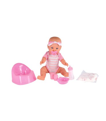 Pop 43 Cm Drink & Plas Met 9 Accessoires Dolls Room