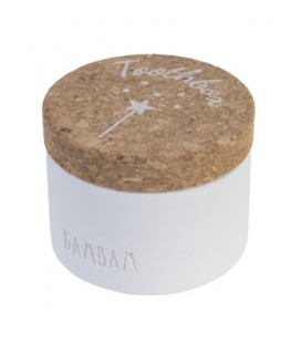 baby tandendoosje met kurk dop  / Cork Tooth Box