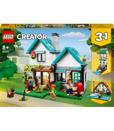 31139 LEGO Creator 3 in 1 Knus Huis, Bouwpakket met 3 Speelgoed Huizen: 31139