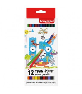 Twin Point Kleurpotloden Bruynzeel 12 Stuks