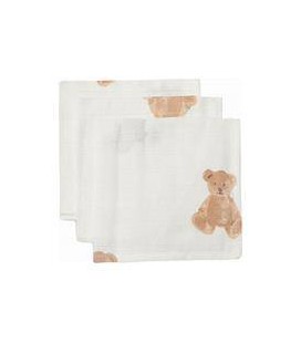Monddoekje Hydrofiel 31x31cm - Teddy Bear - 3 Stuks