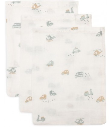 Jollein Baby Hydrofiel Washandje 15x20cm - Baby Washandje - On The Go - 3 StuksWashandje Hydrofiel - On The Go - 3 Stuks