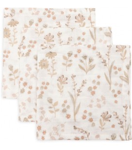 Jollein - Hydrofiel Monddoekje 31x31cm - Baby Spuugdoekjes - 3 Stuks - Bloomy