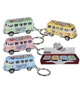 Sleutelhanger VW T1 Bus 4 Ass. / per stuk geleverd