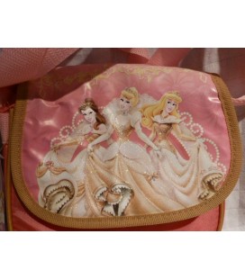 Roze tas met 3 gouden prinsessen