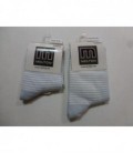 Melton - licht blauw/wit streep baby sokjes